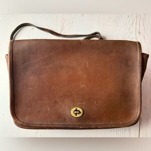 Coach Brown Leather Messenger Bag
